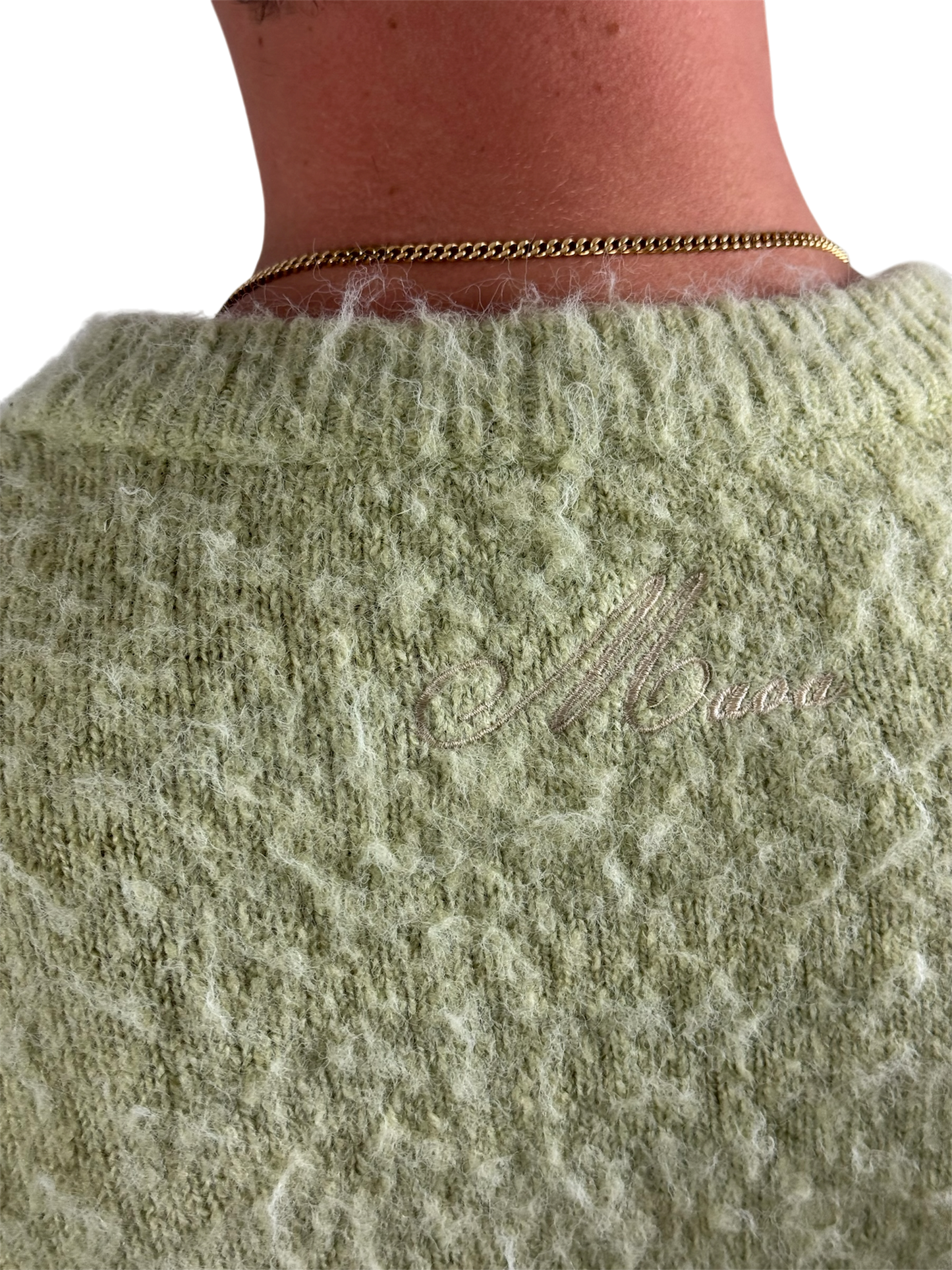 OLIVE MOHAIR KNIT